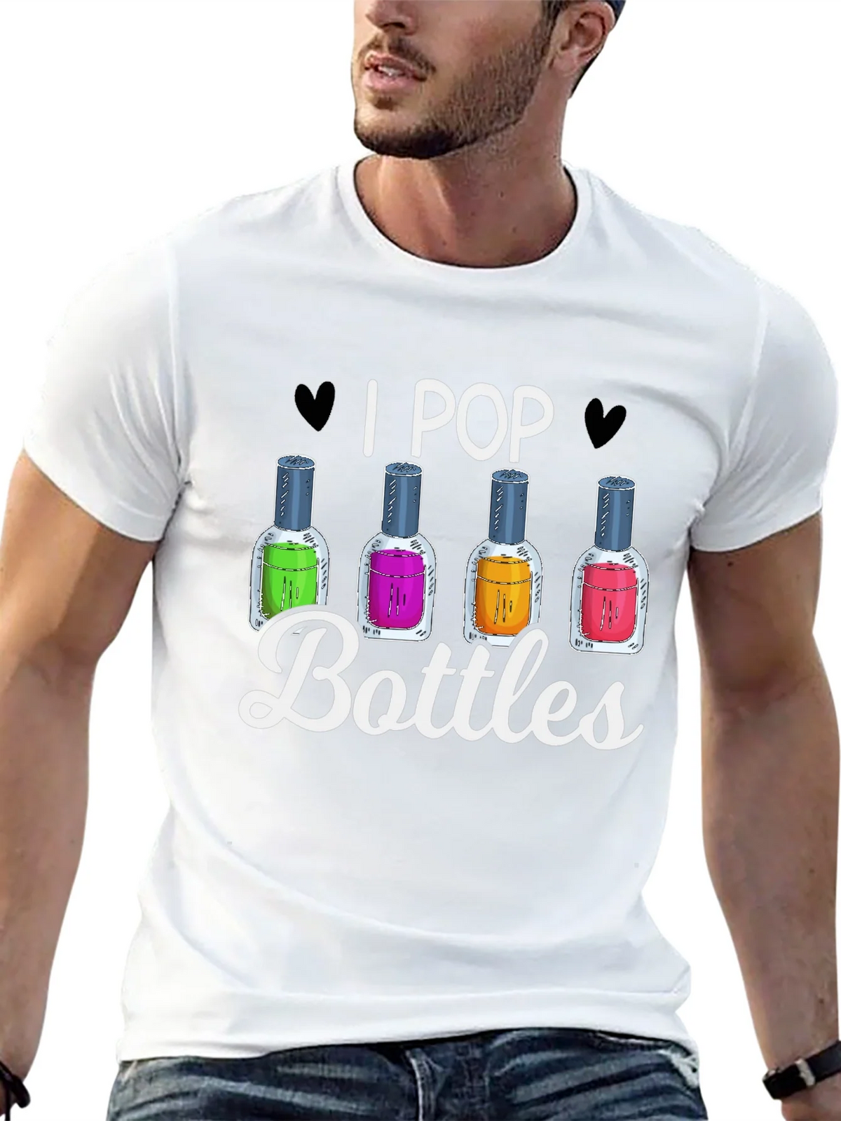 I Pop Bottles Funny T-Shirt product image 12