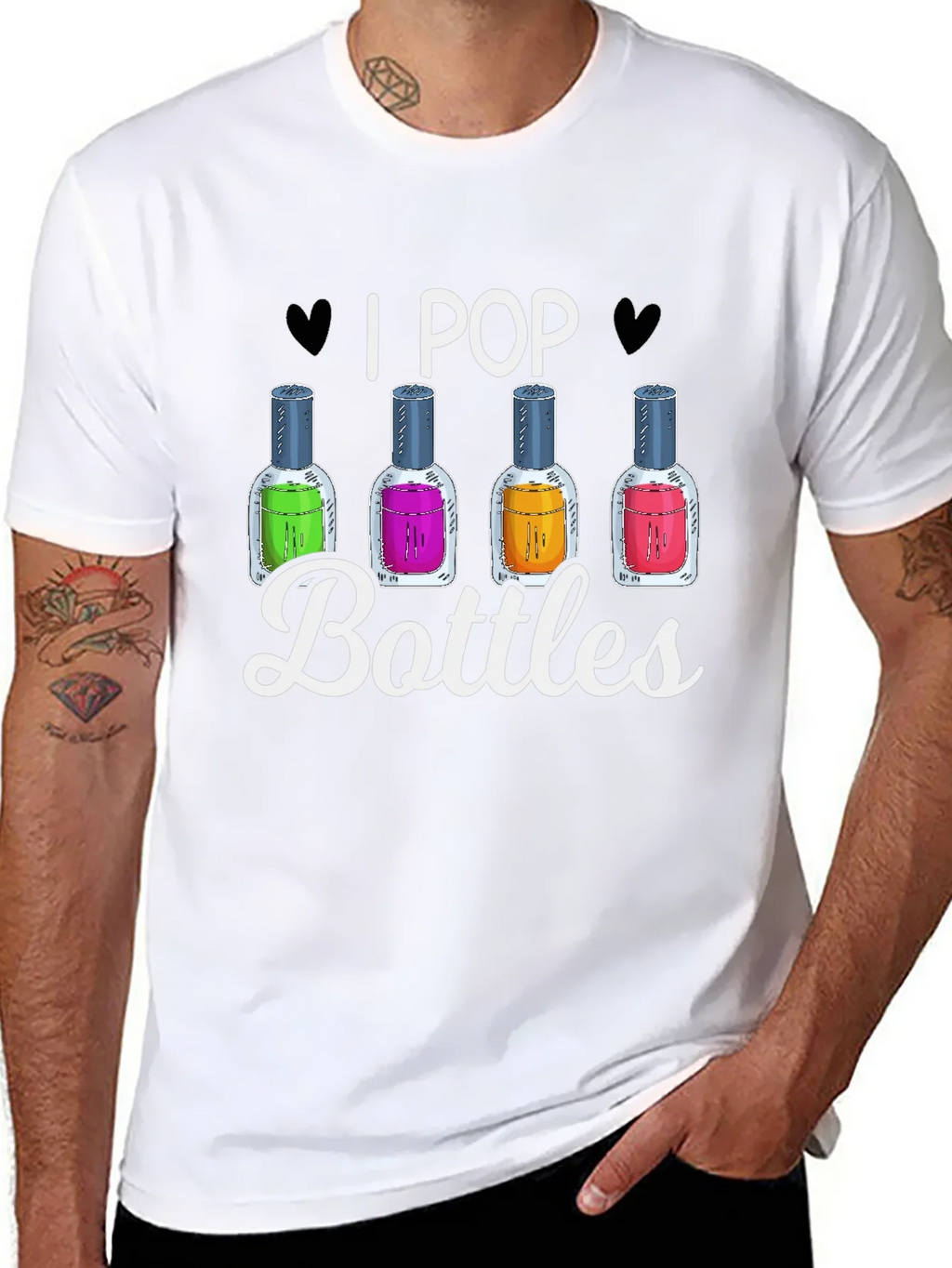 I Pop Bottles Funny T-Shirt product image 7