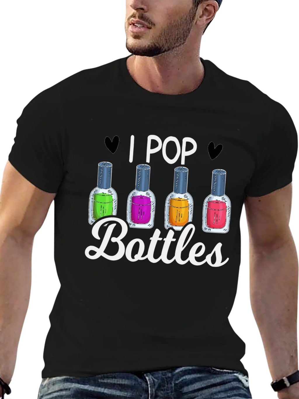 I Pop Bottles Funny T-Shirt product image 6