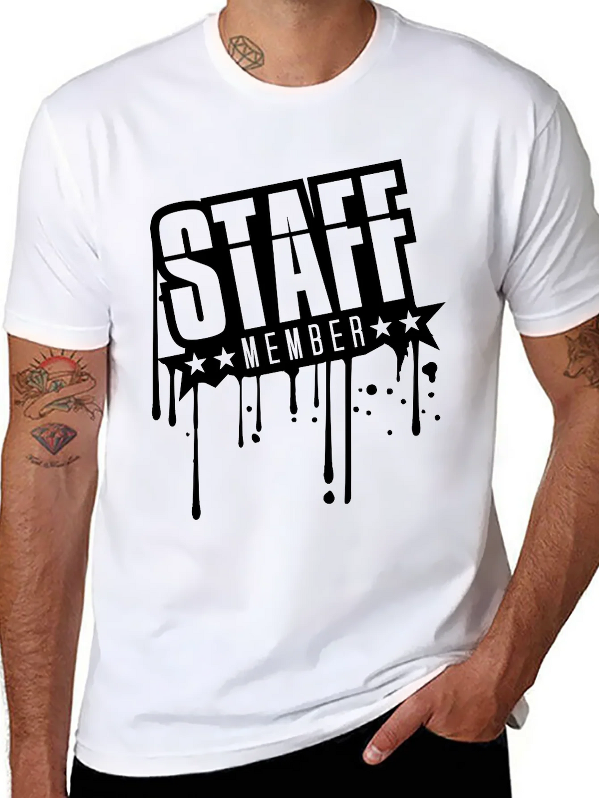 Staff Member Black Graphic T-Shirt product image 7
