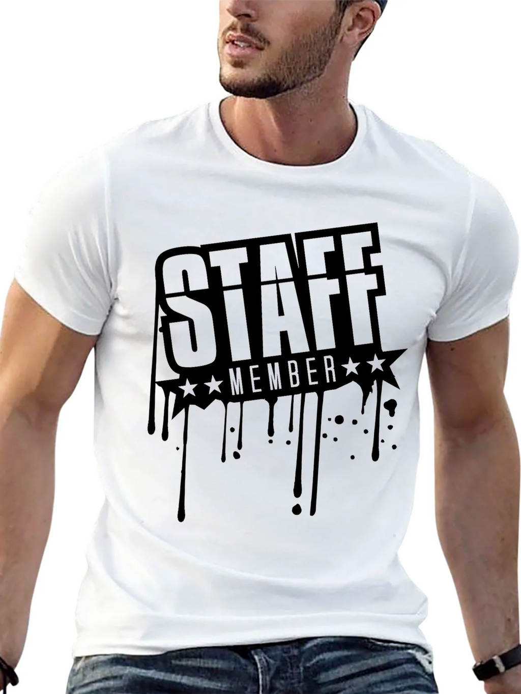 Staff Member Black Graphic T-Shirt product image 12