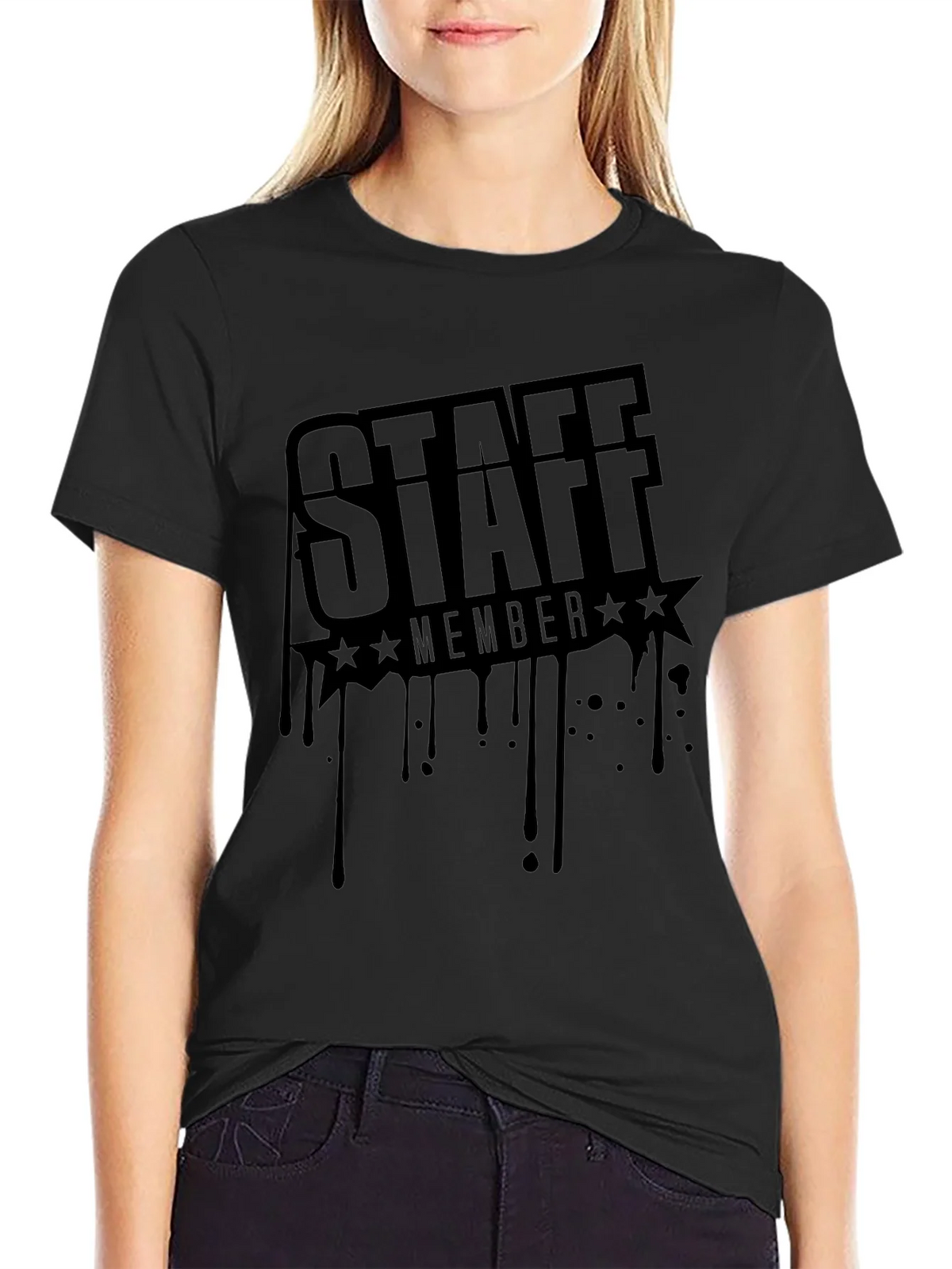 Staff Member Black Graphic T-Shirt product image 2