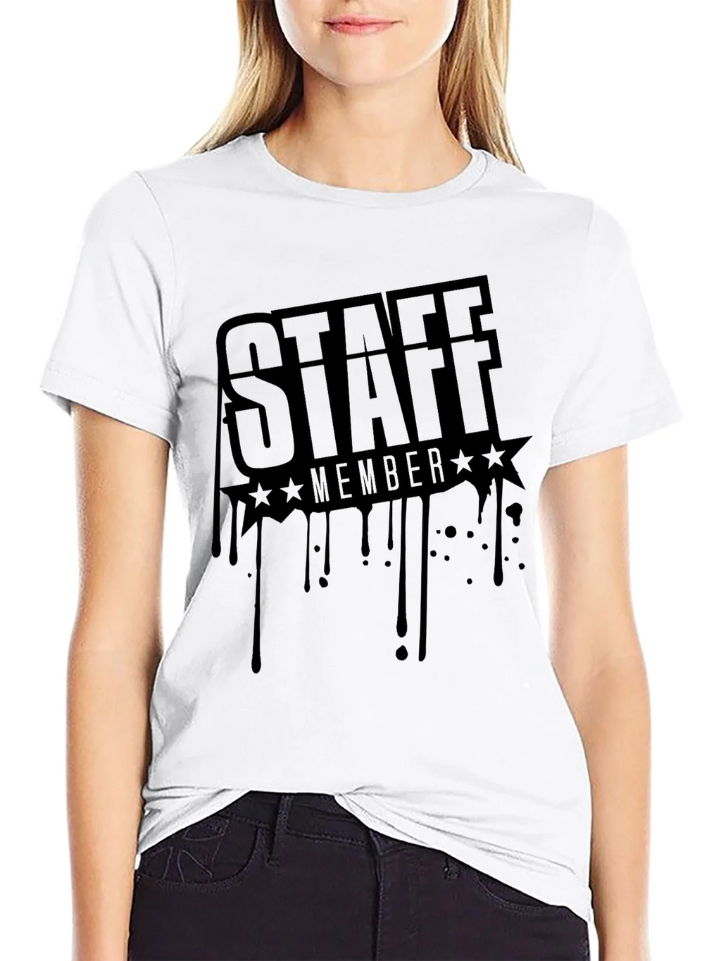 Staff Member Black Graphic T-Shirt product image 8