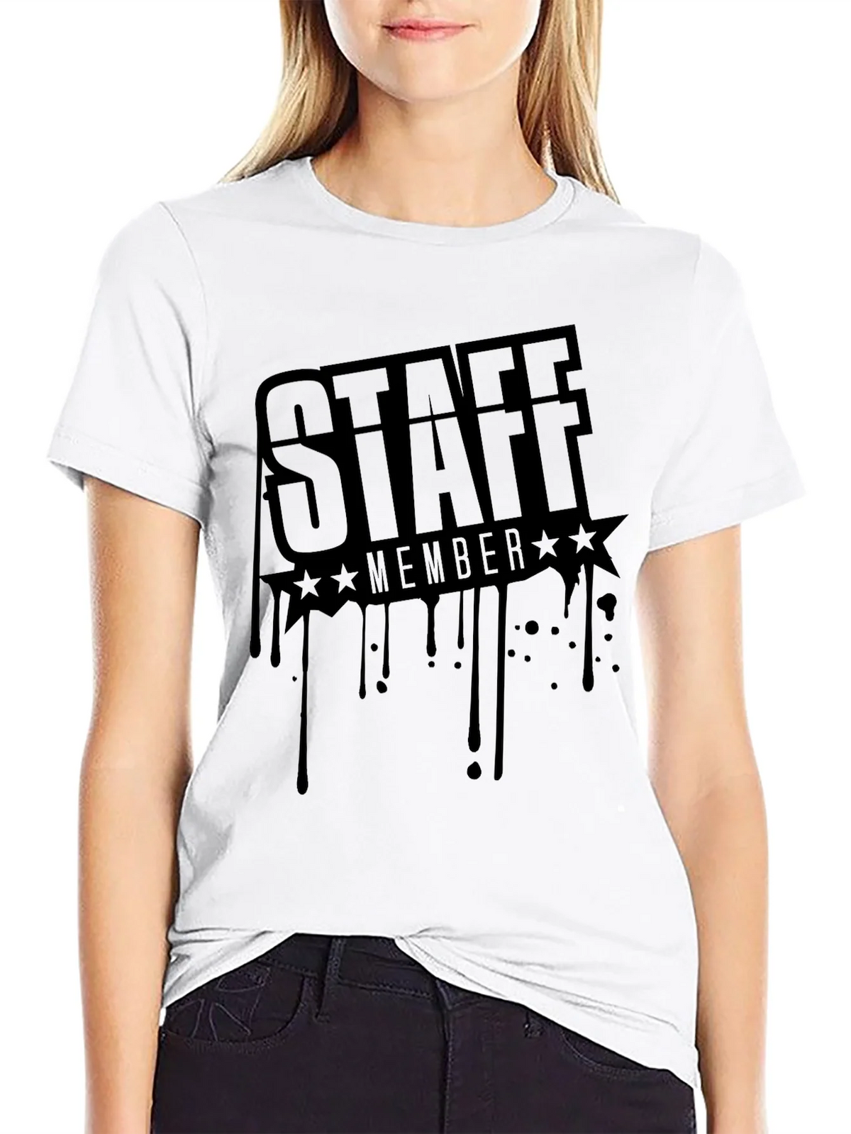 Staff Member Black Graphic T-Shirt product image 8