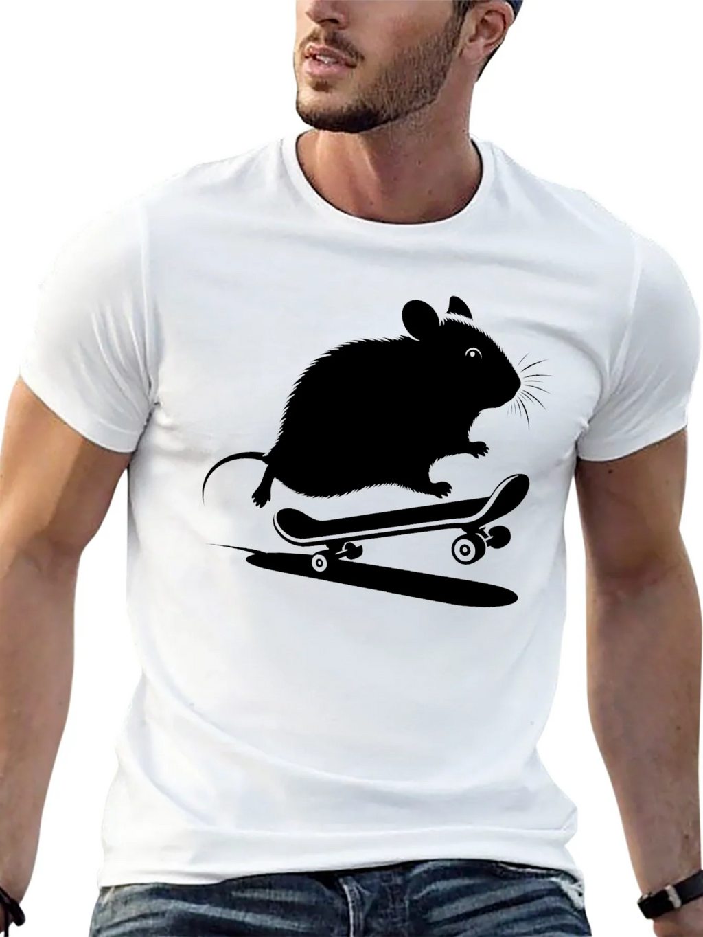 Skateboarding Rat Graphic Tee - Cool Casual Shirt product image 12