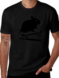 Skateboarding Rat Graphic Tee - Cool Casual Shirt product image 1