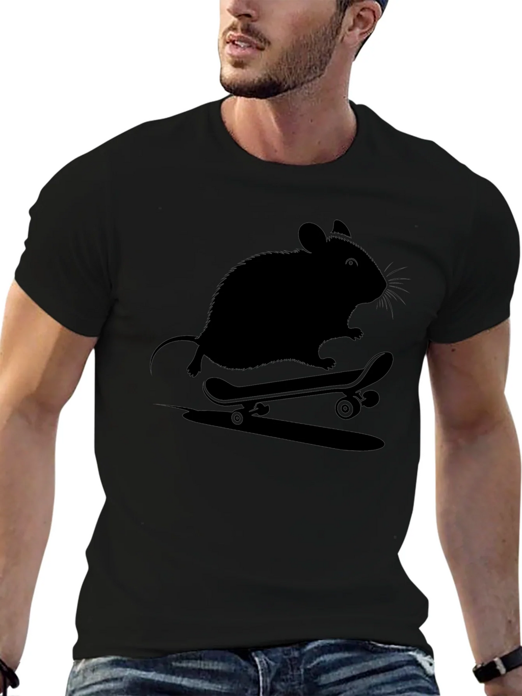 Skateboarding Rat Graphic Tee - Cool Casual Shirt product image 6