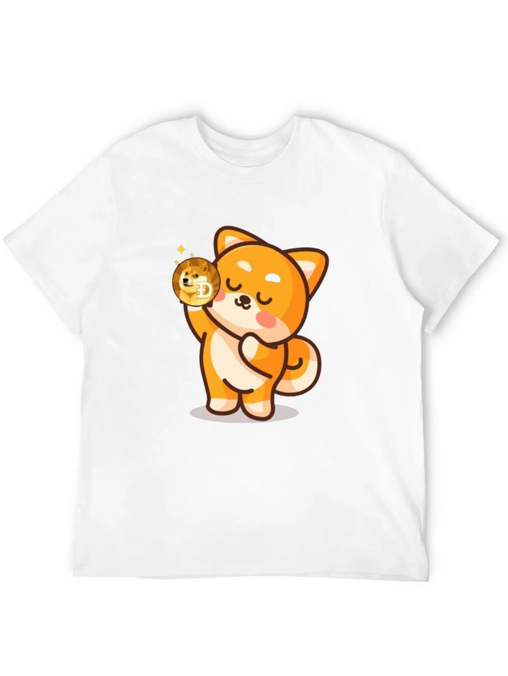 Dogecoin Shiba Inu Cartoon Black T-Shirt product image 11