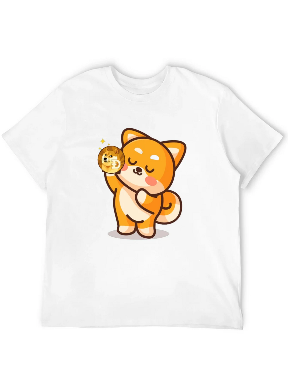 Dogecoin Shiba Inu Cartoon Black T-Shirt product image 11