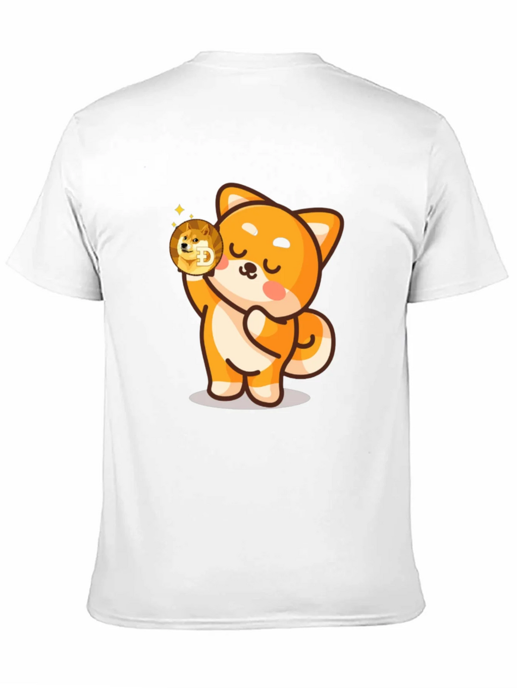 Dogecoin Shiba Inu Cartoon Black T-Shirt product image 10