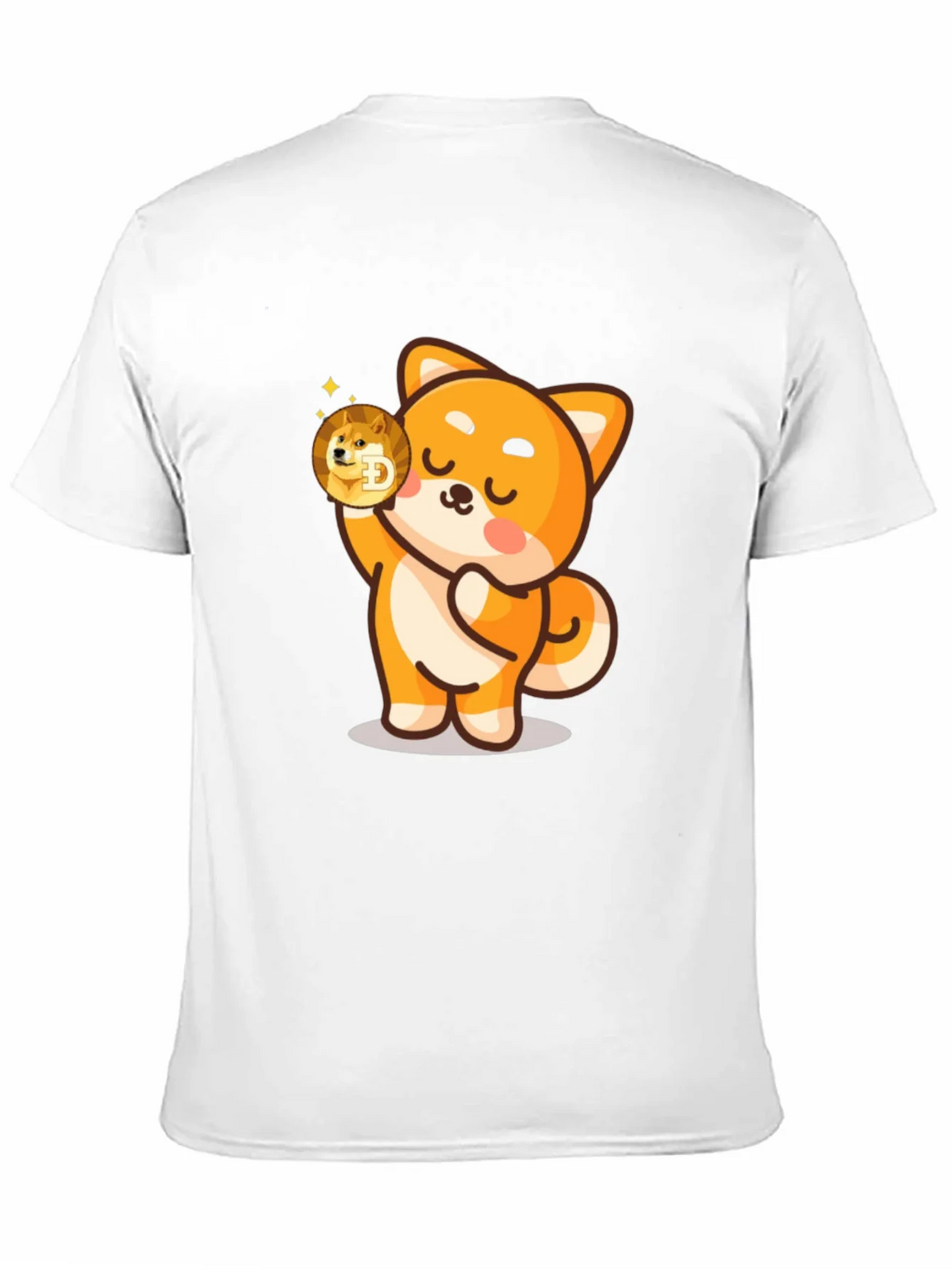 Dogecoin Shiba Inu Cartoon Black T-Shirt product image 10