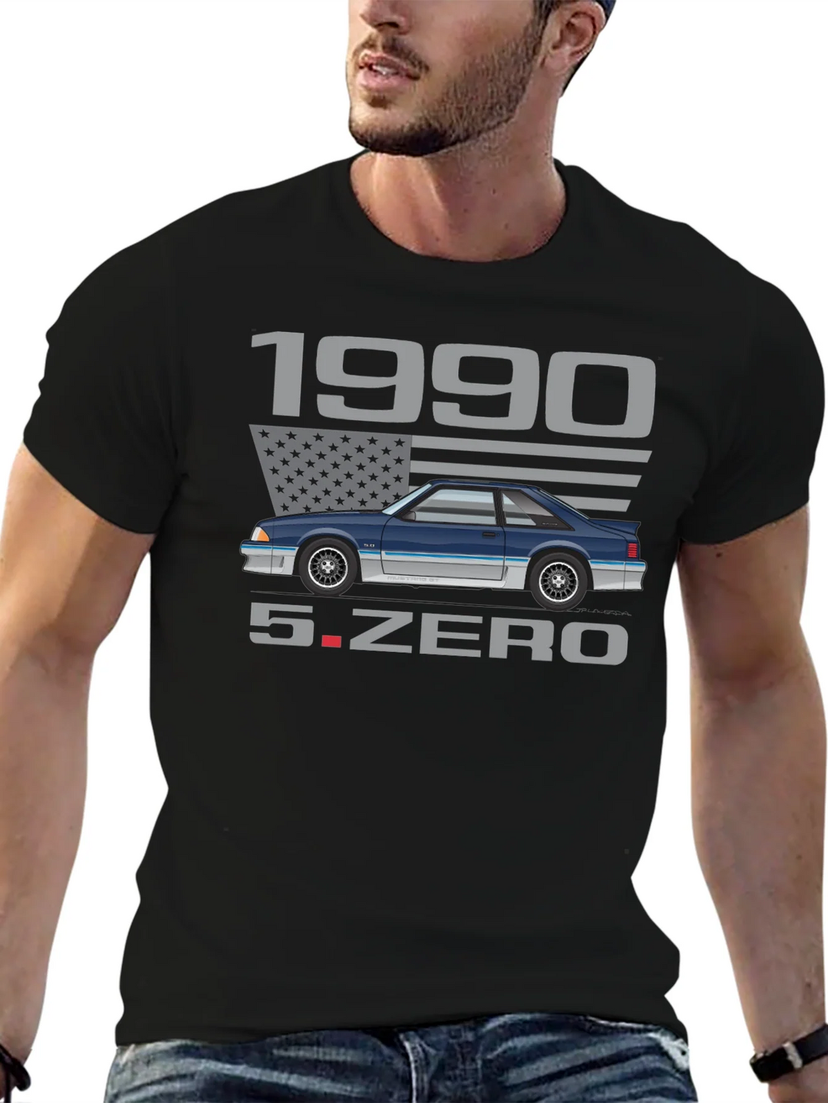 1990 Foxbody Mustang 5.0 T-Shirt product image 6