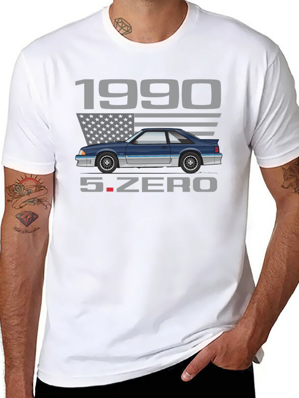 1990 Foxbody Mustang 5.0 T-Shirt product image 7