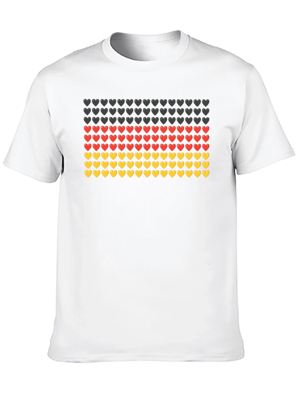 German Flag Hearts T-Shirt - Black product image 9