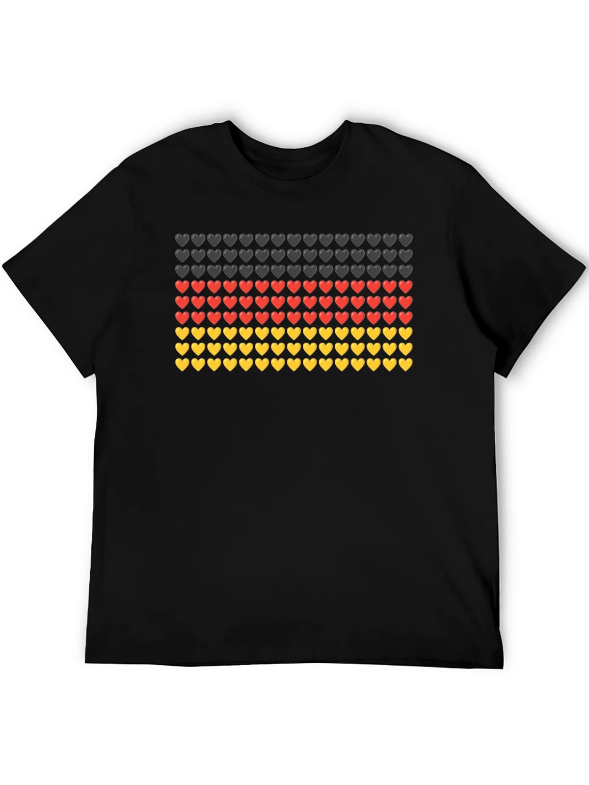 German Flag Hearts T-Shirt - Black product image 5