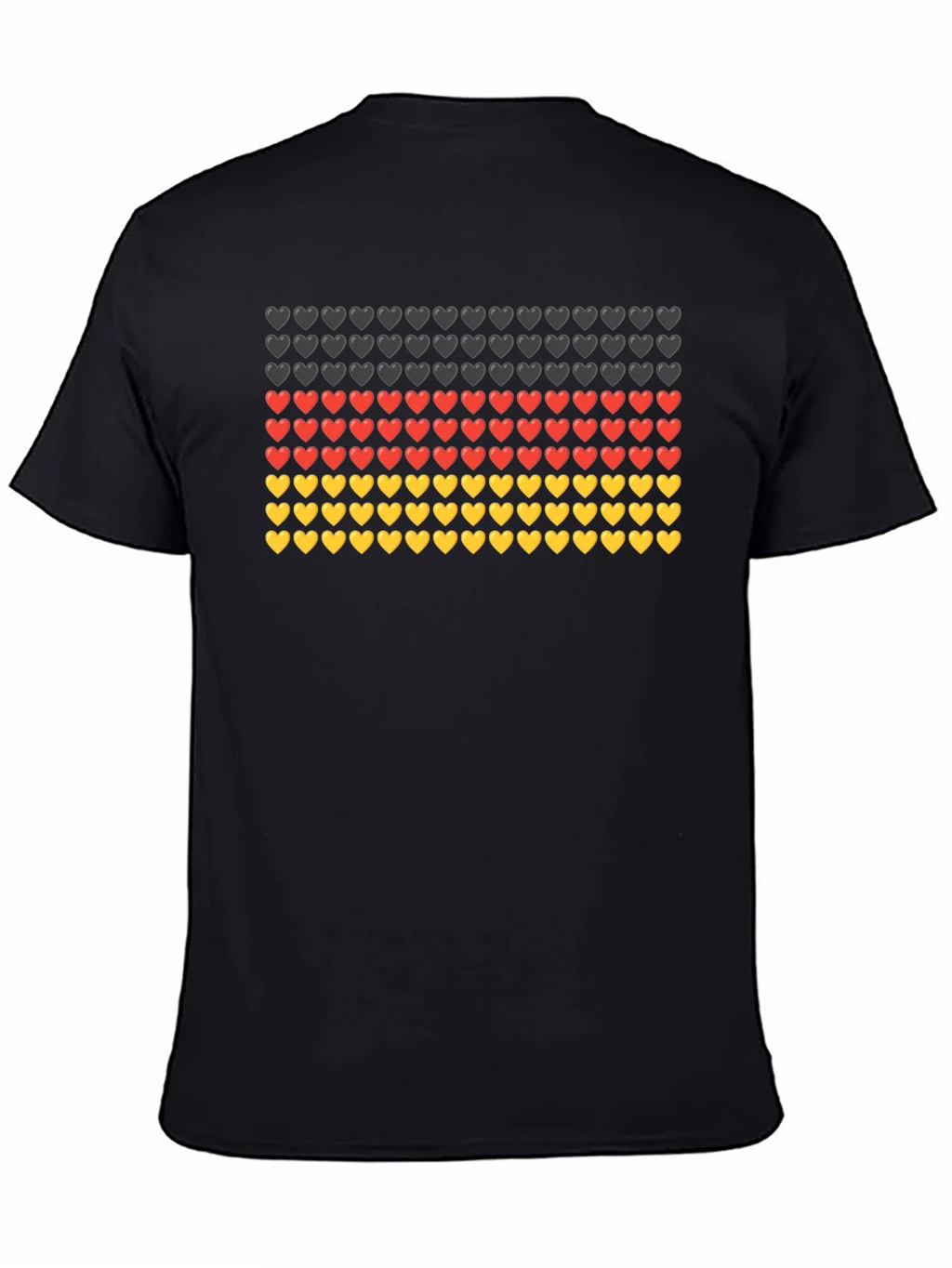 German Flag Hearts T-Shirt - Black product image 4