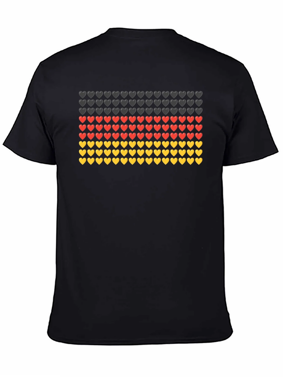 German Flag Hearts T-Shirt - Black product image 4