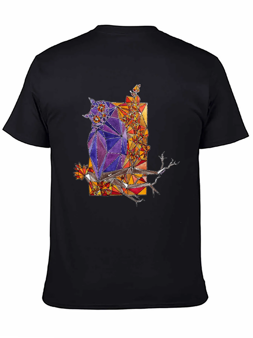 Abstract Owl Graphic Tee - Mens Black T-Shirt product image 4