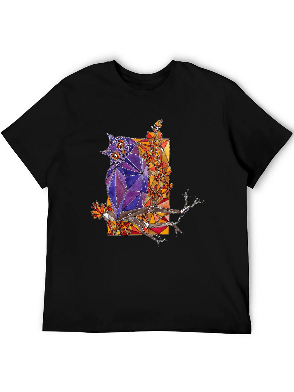 Abstract Owl Graphic Tee - Mens Black T-Shirt product image 5