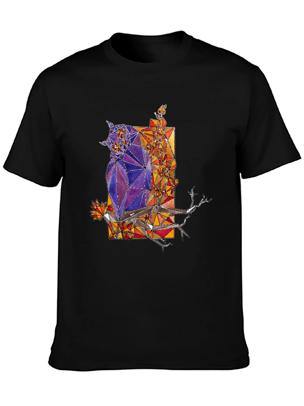 Abstract Owl Graphic Tee - Mens Black T-Shirt product image 3