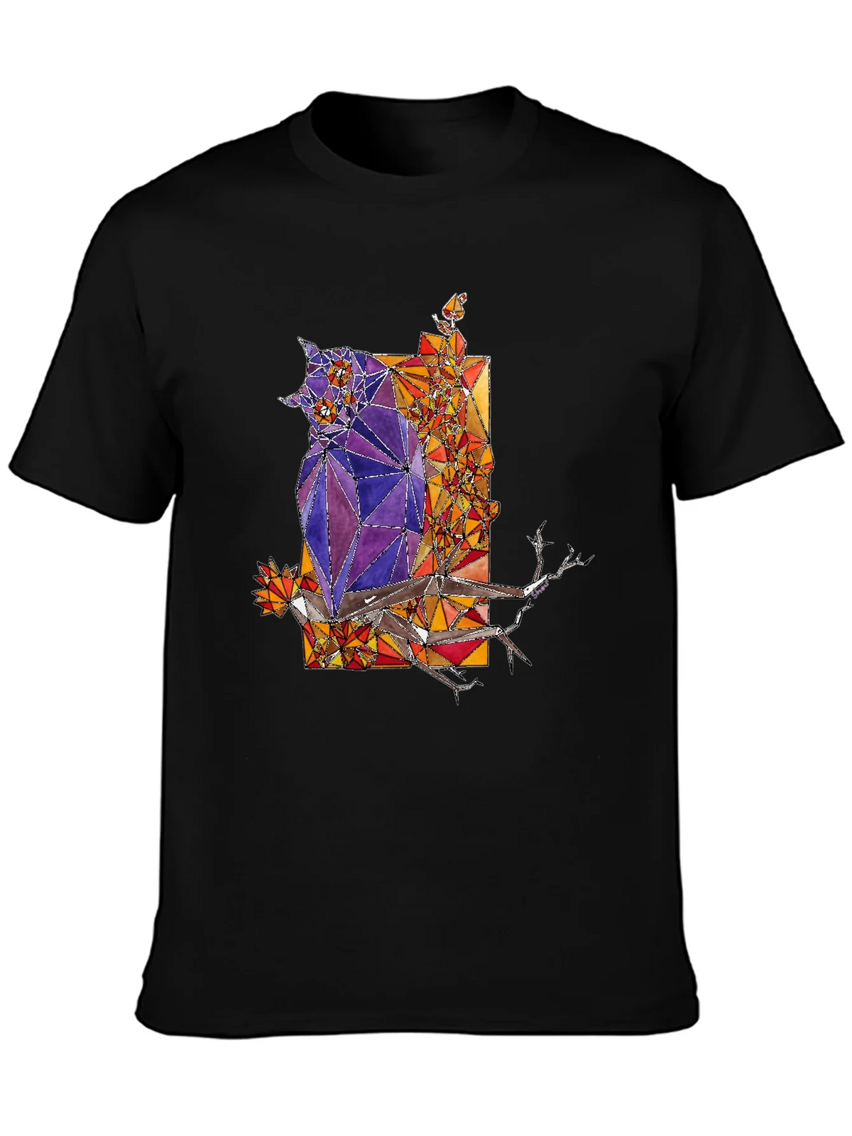 Abstract Owl Graphic Tee - Mens Black T-Shirt product image 3