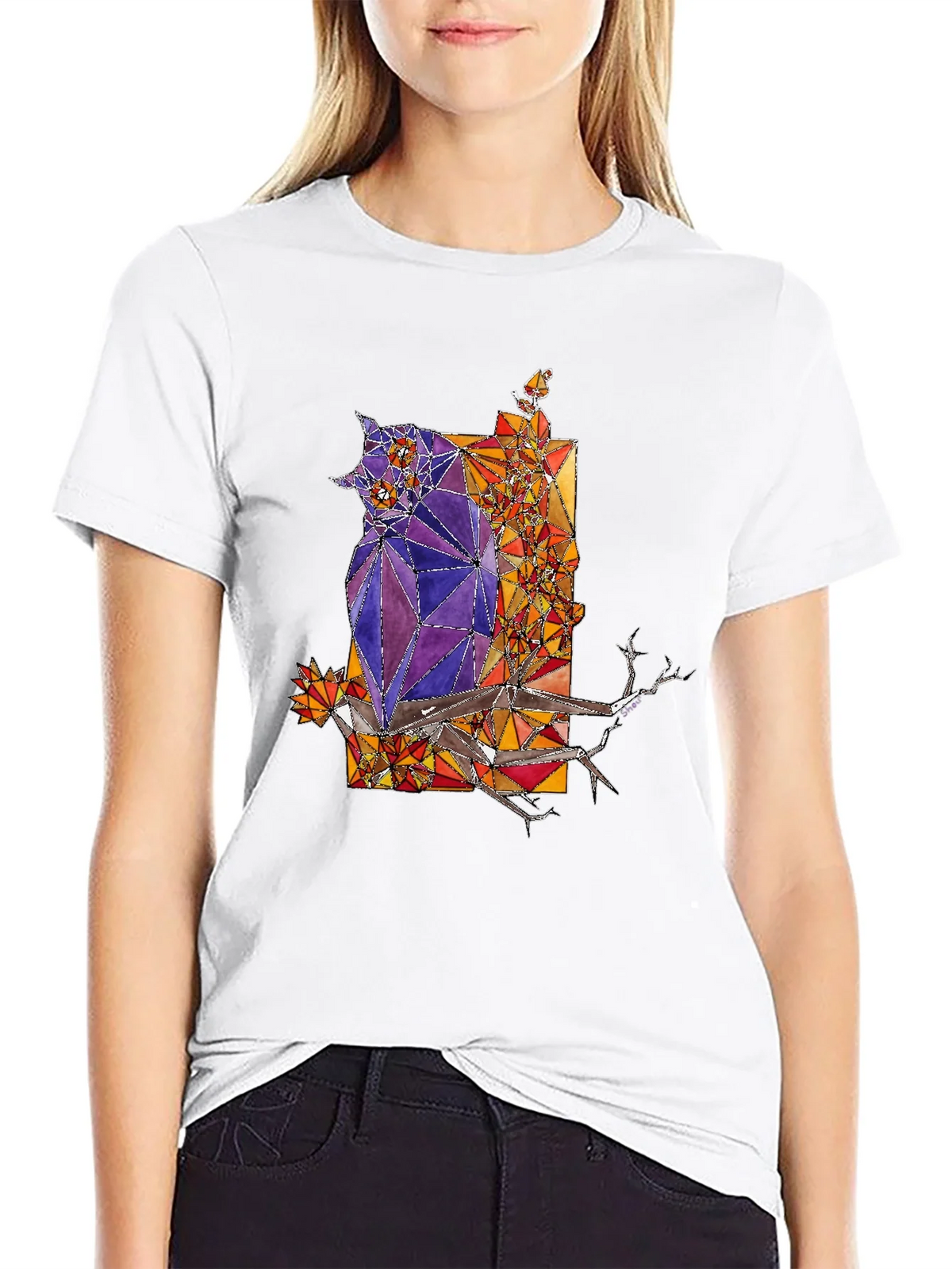 Abstract Owl Graphic Tee - Mens Black T-Shirt product image 8