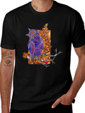 Abstract Owl Graphic Tee - Mens Black T-Shirt product image 1