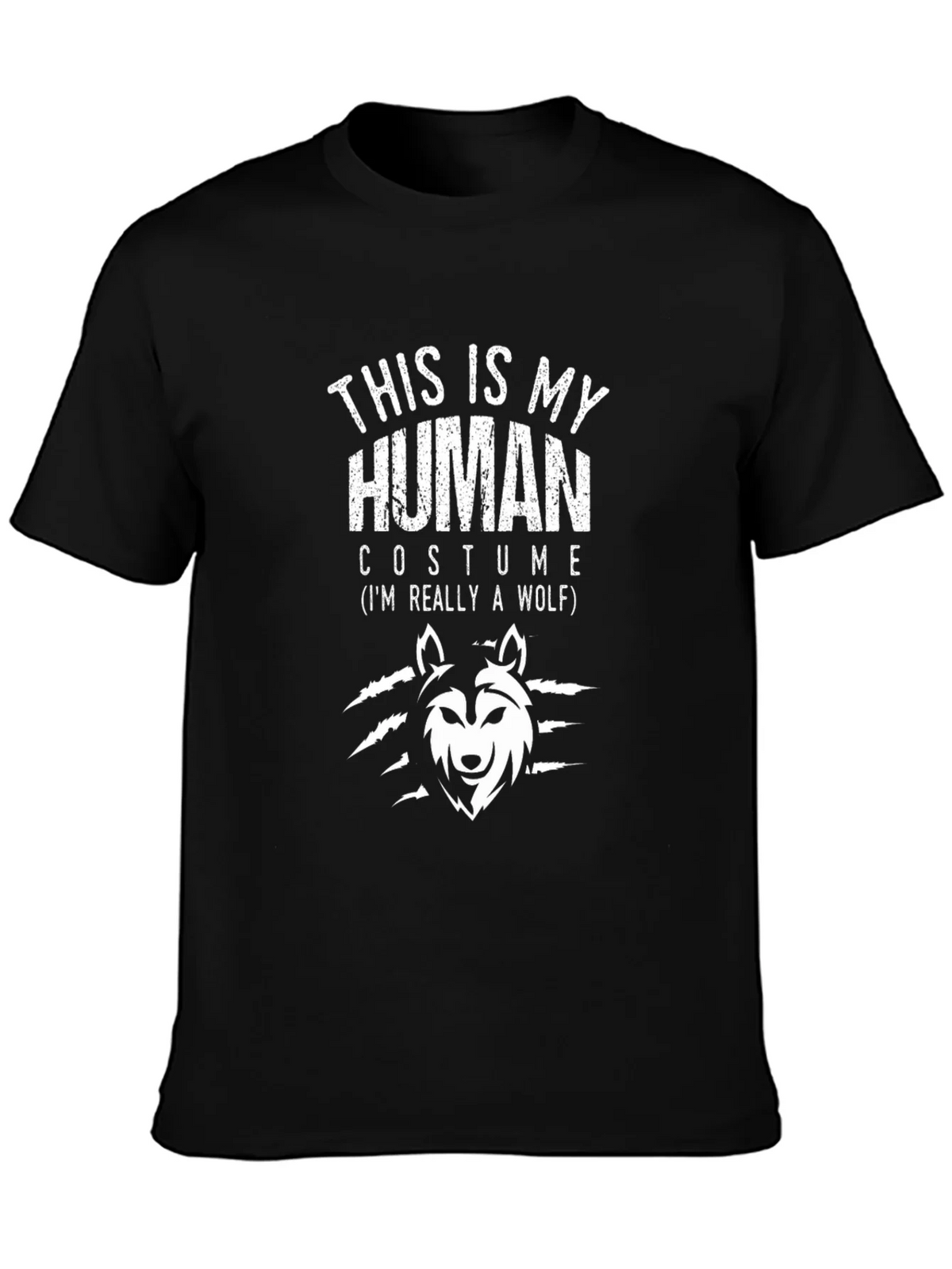 This Is My Human Costume Wolf Graphic Novelty T-Shirt product image 3