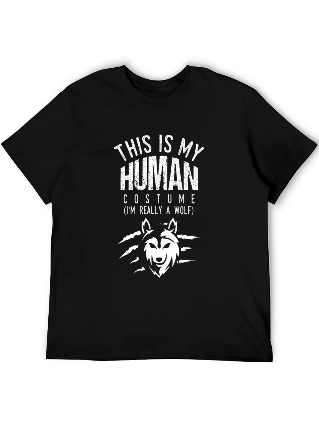This Is My Human Costume Wolf Graphic Novelty T-Shirt product image 5