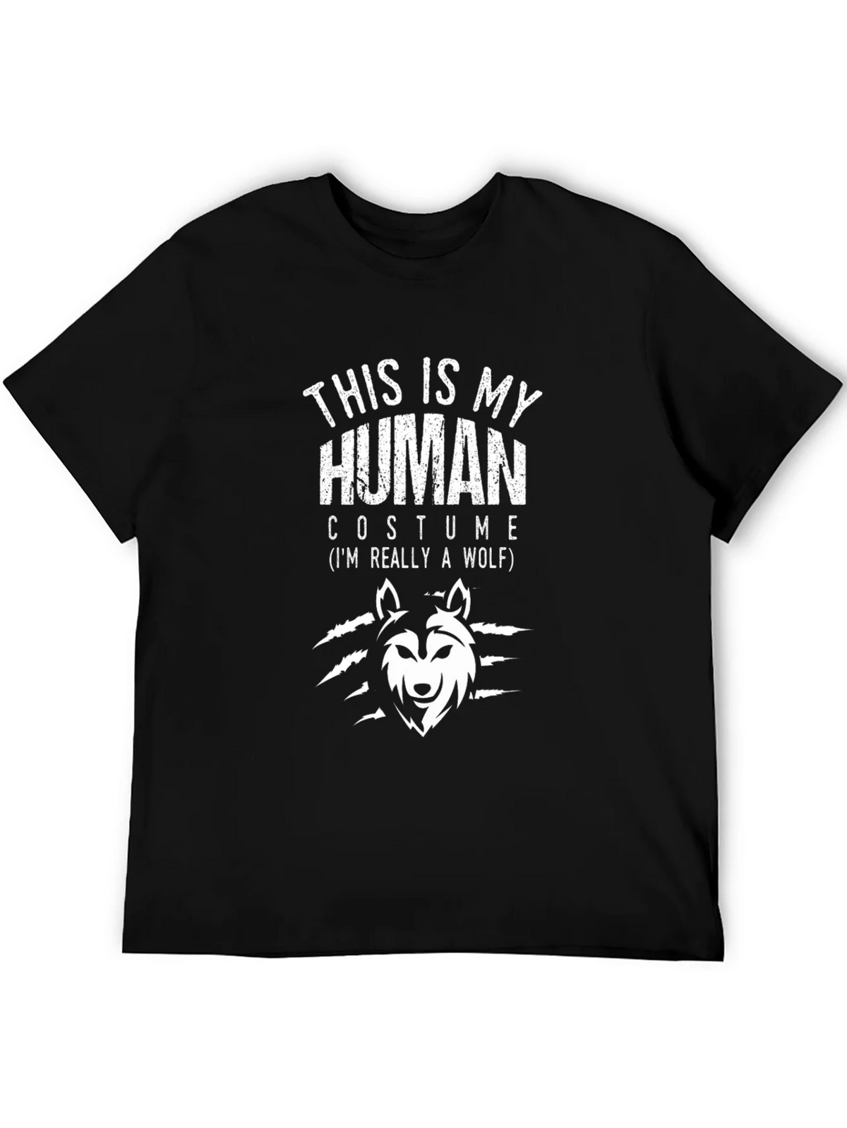 This Is My Human Costume Wolf Graphic Novelty T-Shirt product image 5