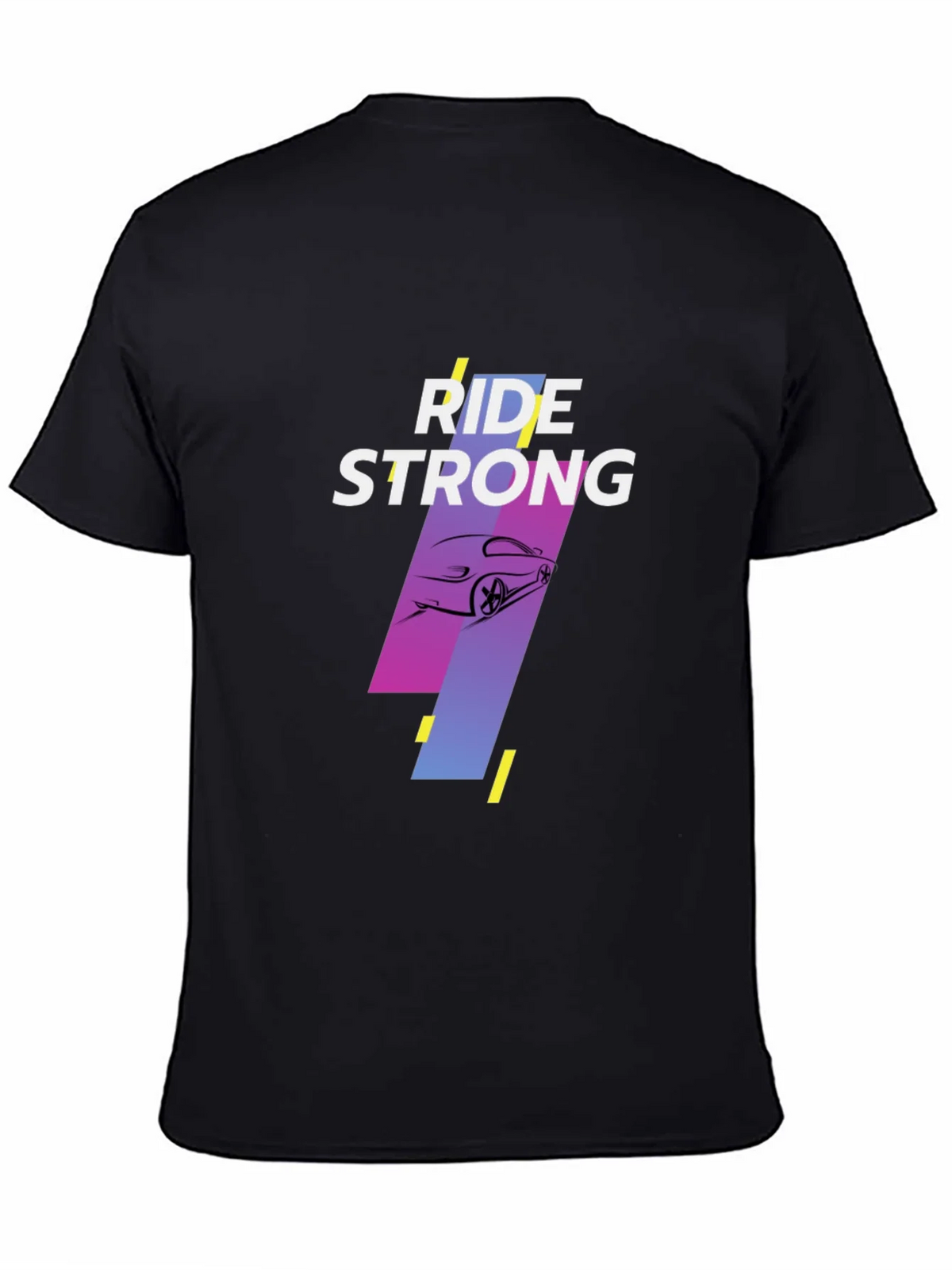 Ride Strong Graphic Tee - Black Cotton T-Shirt product image 4