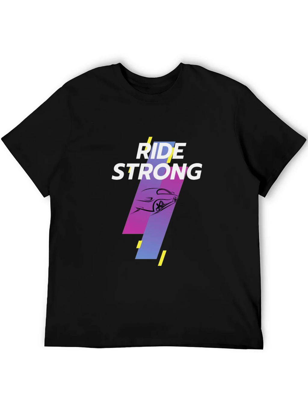 Ride Strong Graphic Tee - Black Cotton T-Shirt product image 5
