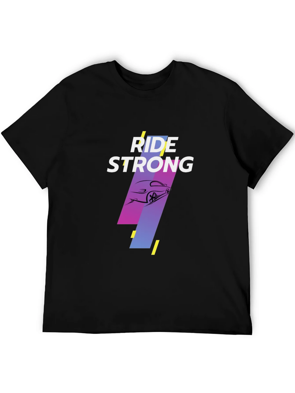 Ride Strong Graphic Tee - Black Cotton T-Shirt product image 5