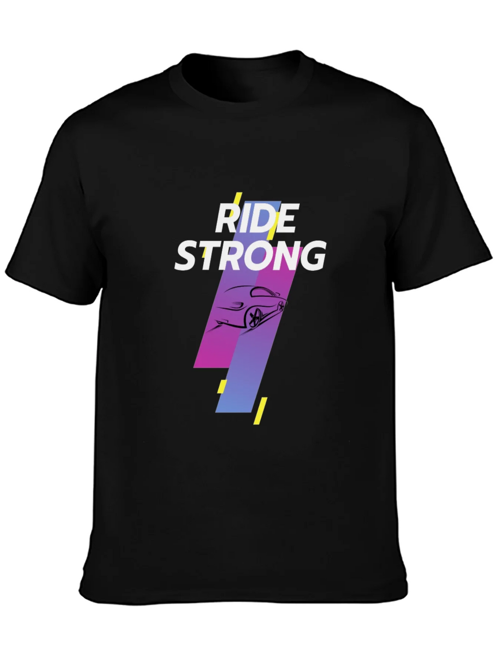 Ride Strong Graphic Tee - Black Cotton T-Shirt product image 3
