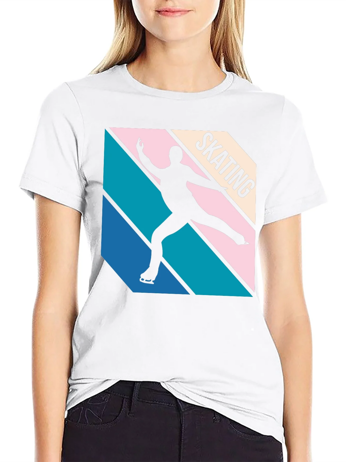 Retro Skating Graphic Tee - Black Cotton Blend product image 8