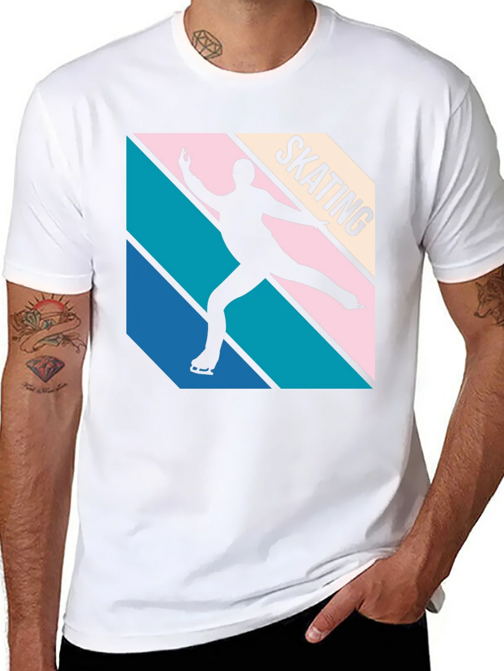 Retro Skating Graphic Tee - Black Cotton Blend product image 7