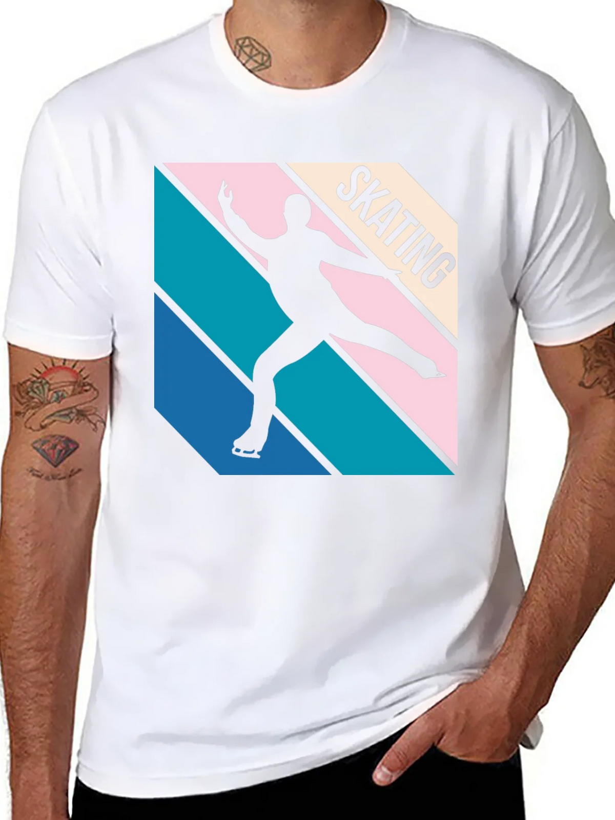 Retro Skating Graphic Tee - Black Cotton Blend product image 7