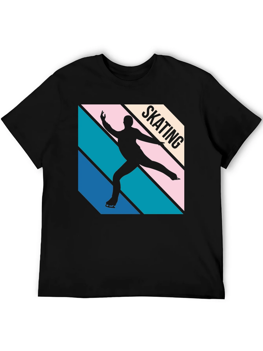 Retro Skating Graphic Tee - Black Cotton Blend product image 5