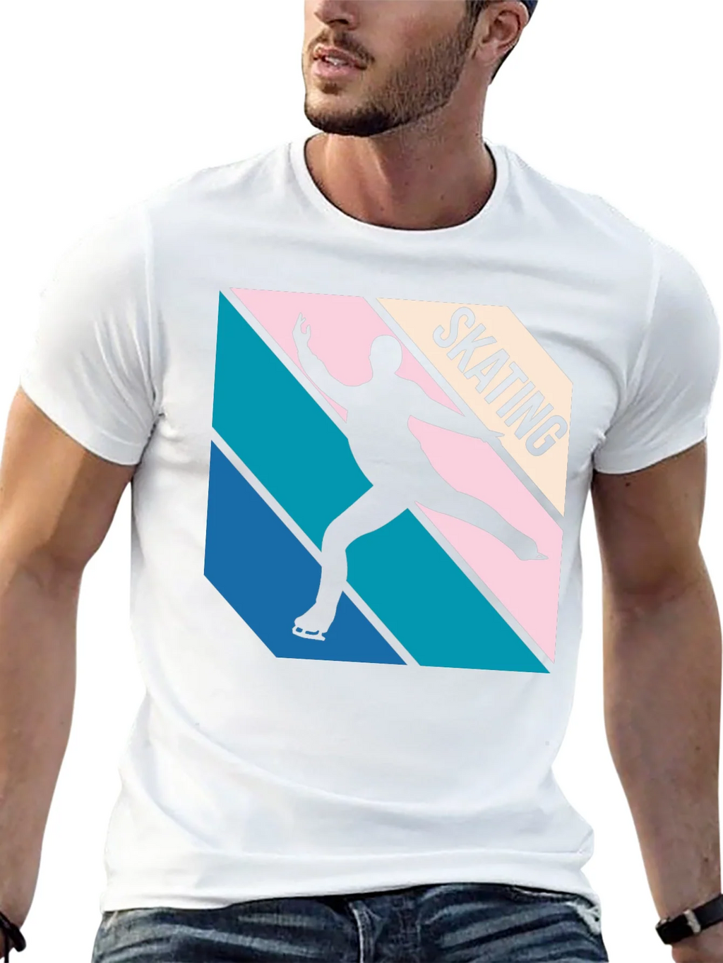 Retro Skating Graphic Tee - Black Cotton Blend product image 12
