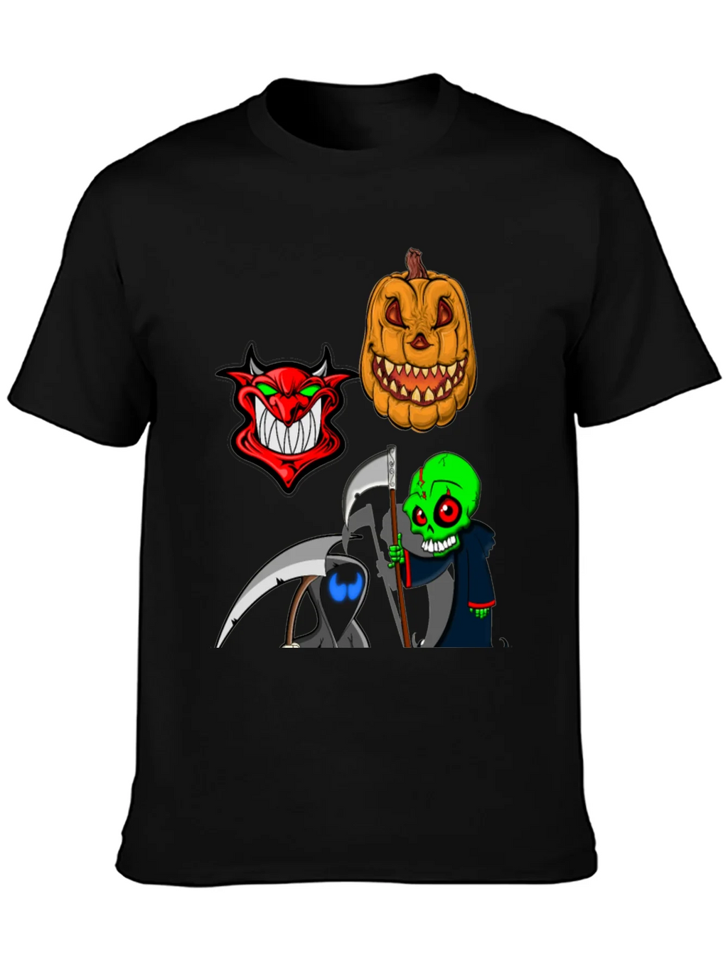 Halloween Themed Graphic Tee - Devil Pumpkin Reaper product image 3