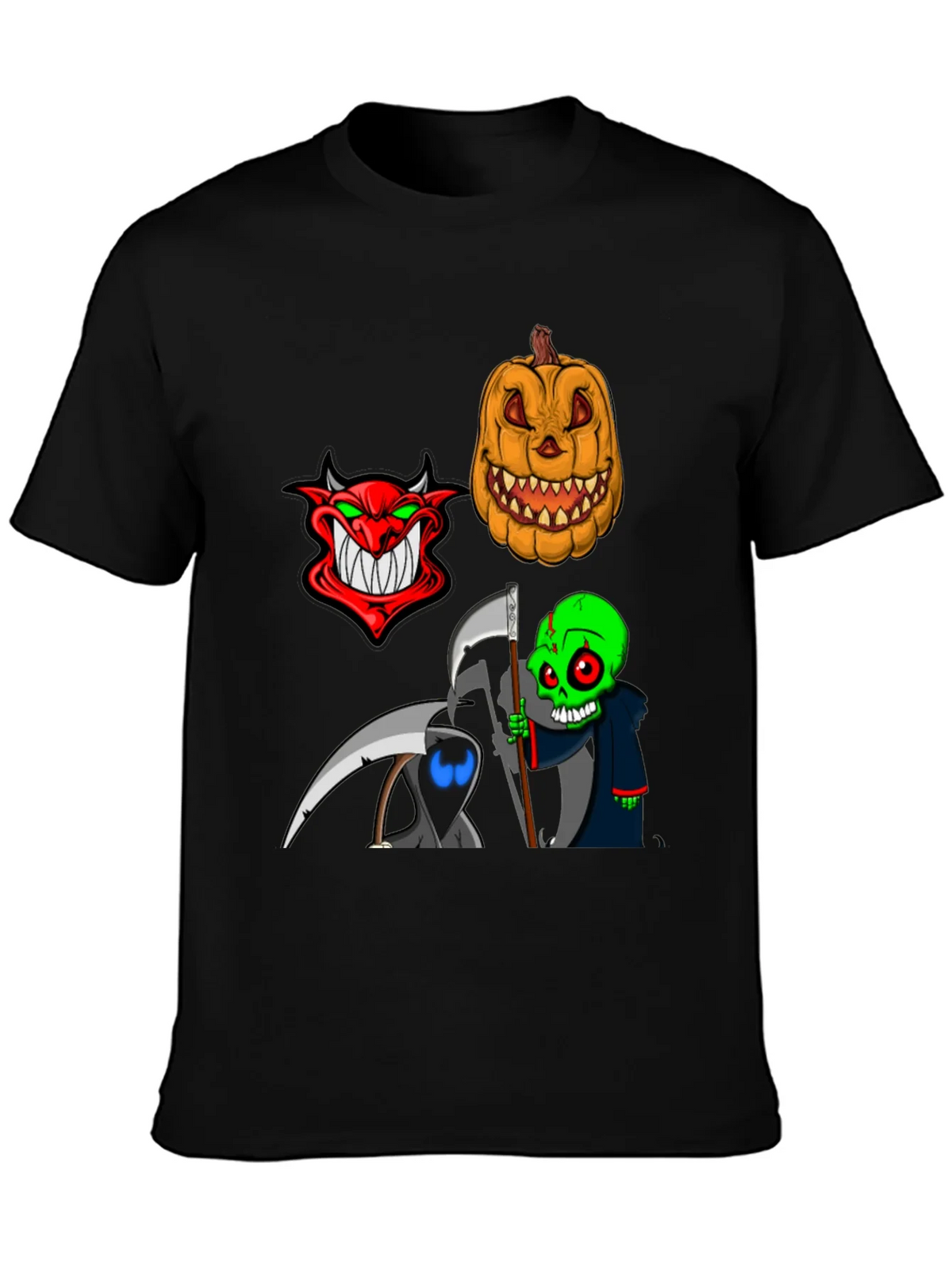 Halloween Themed Graphic Tee - Devil Pumpkin Reaper product image 3