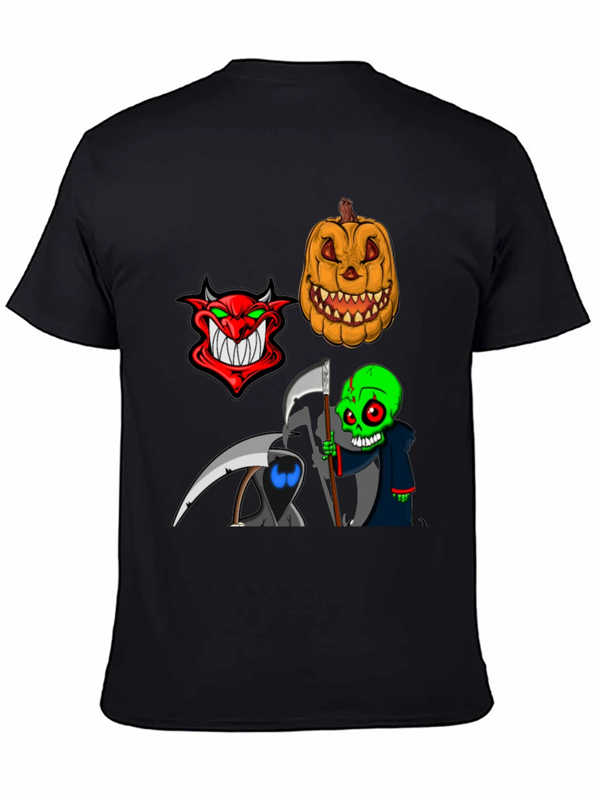 Halloween Themed Graphic Tee - Devil Pumpkin Reaper product image 4