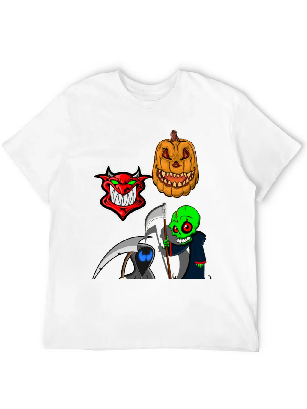 Halloween Themed Graphic Tee - Devil Pumpkin Reaper product image 11