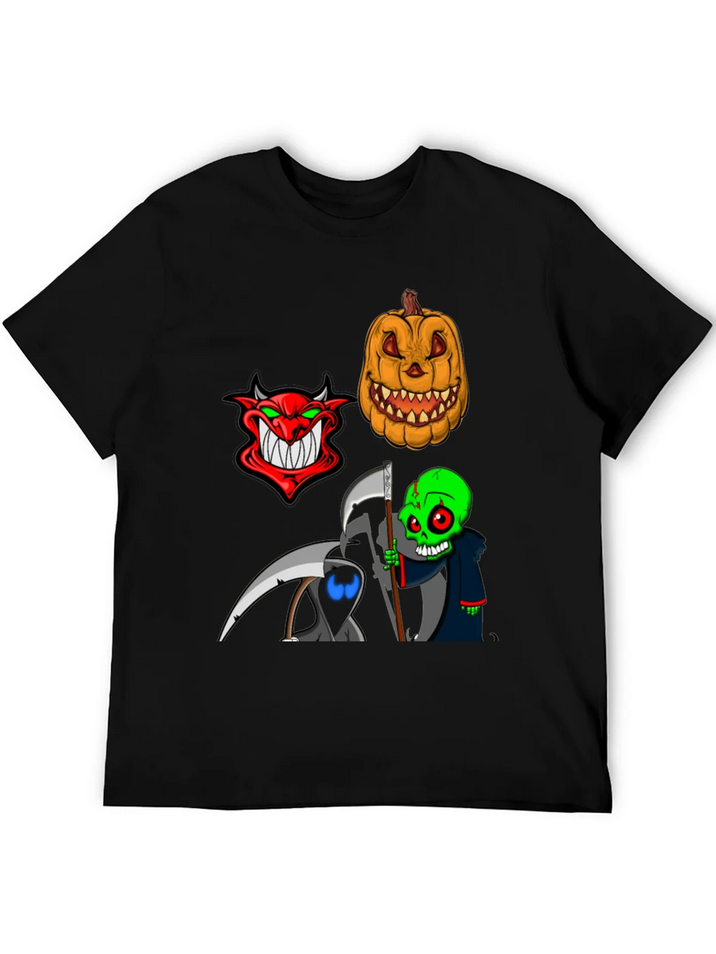 Halloween Themed Graphic Tee - Devil Pumpkin Reaper product image 5