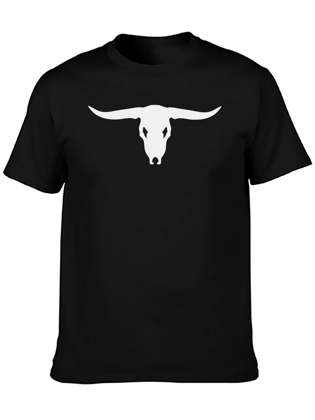 Bull Skull Graphic Tee - Black Casual T-Shirt product image 3