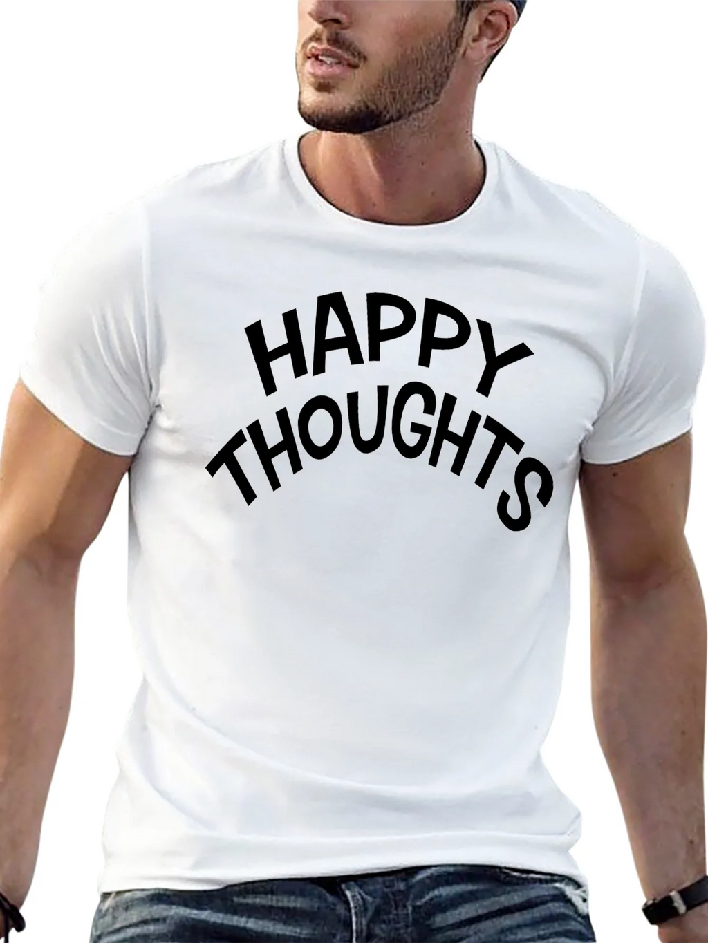Happy Thoughts Black Crew Neck Tee product image 12
