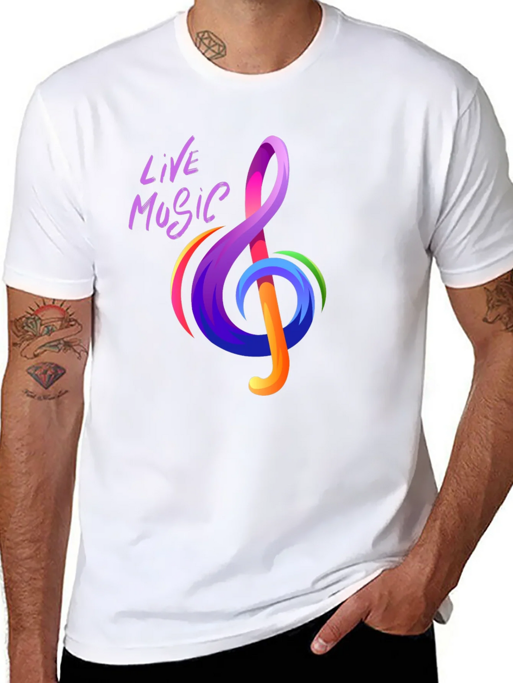 Live Music Treble Clef Graphic Tee - Vibrant Design product image 7