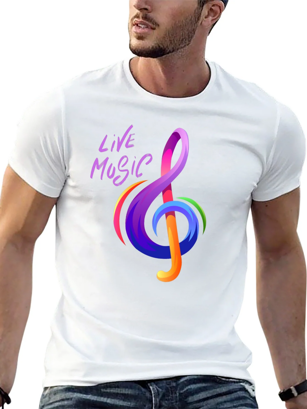 Live Music Treble Clef Graphic Tee - Vibrant Design product image 12