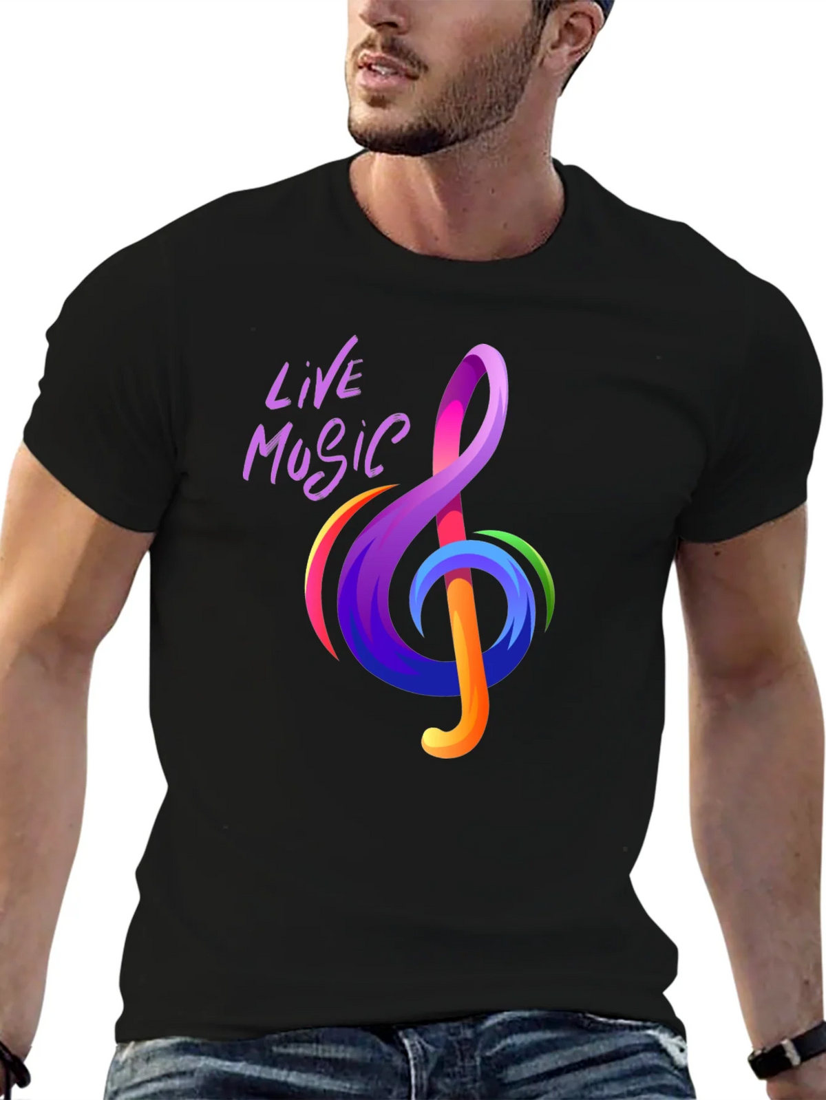 Live Music Treble Clef Graphic Tee - Vibrant Design product image 6
