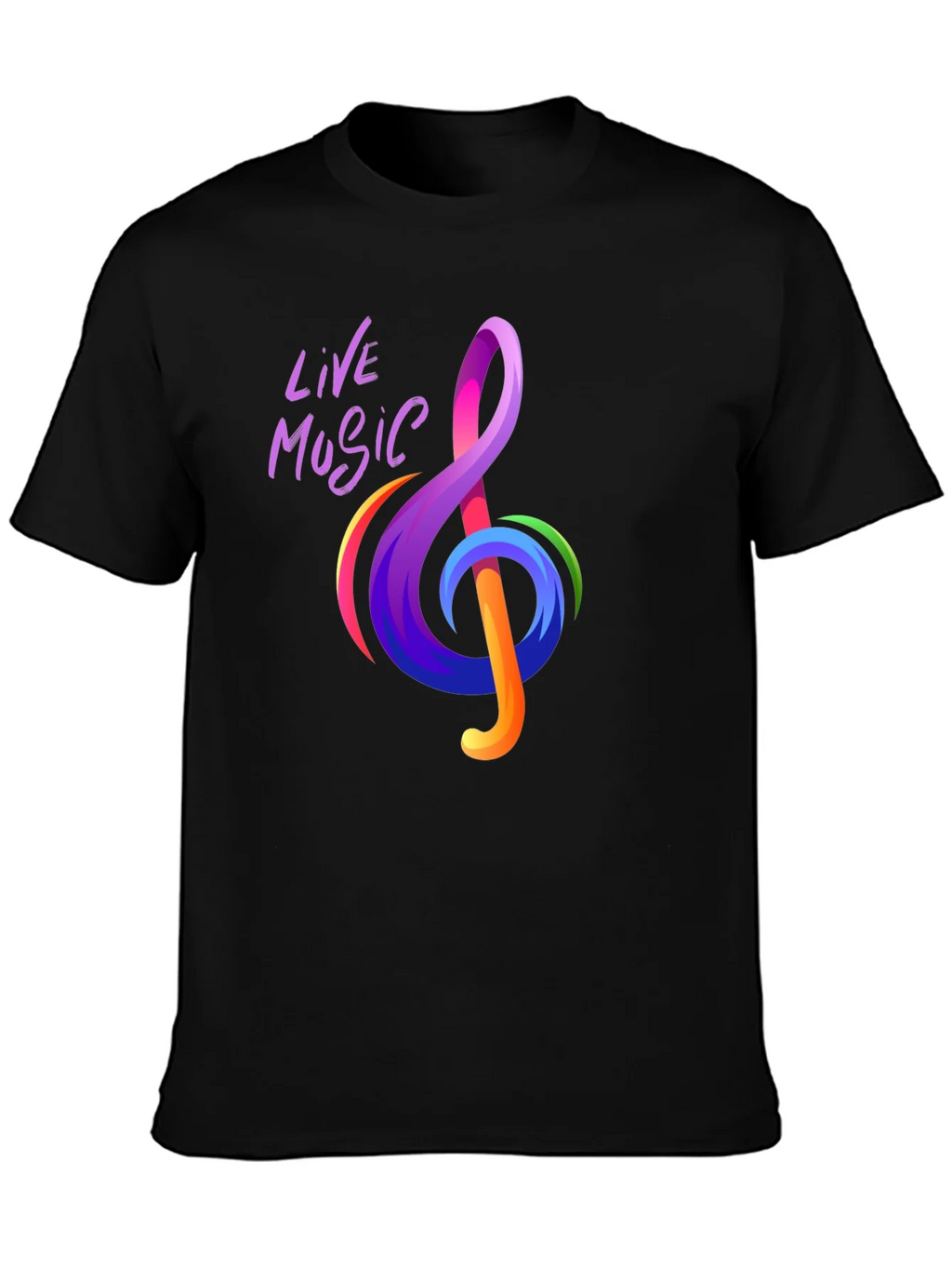 Live Music Treble Clef Graphic Tee - Vibrant Design product image 3